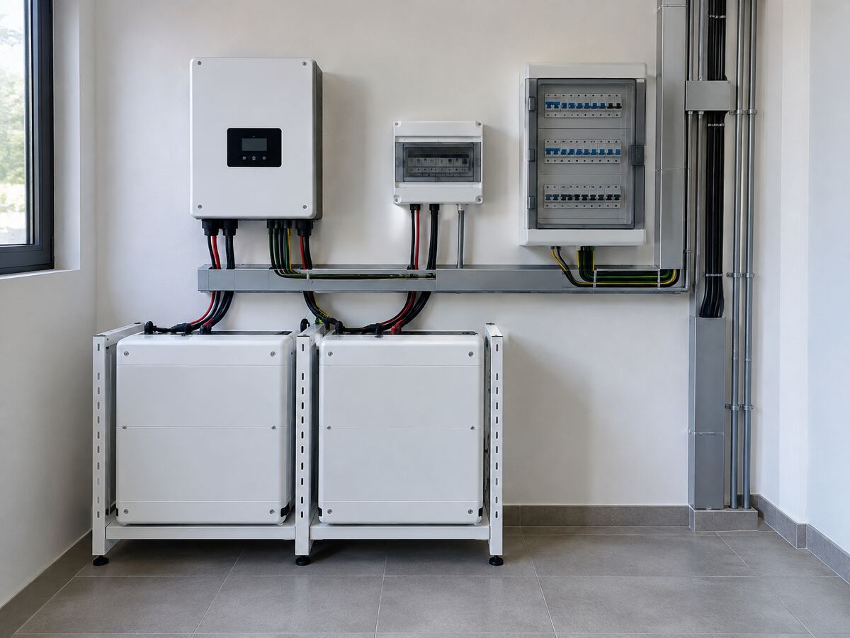 Inversor, baterías de litio y tablero eléctrico